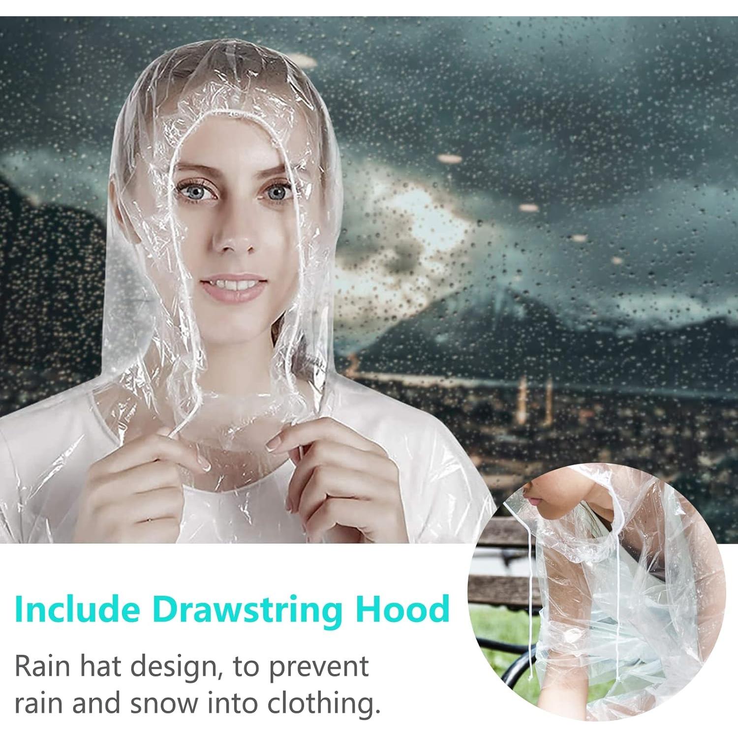 Ponchos de Lluvia Desechables HouSou - Paquete de 10 Colores