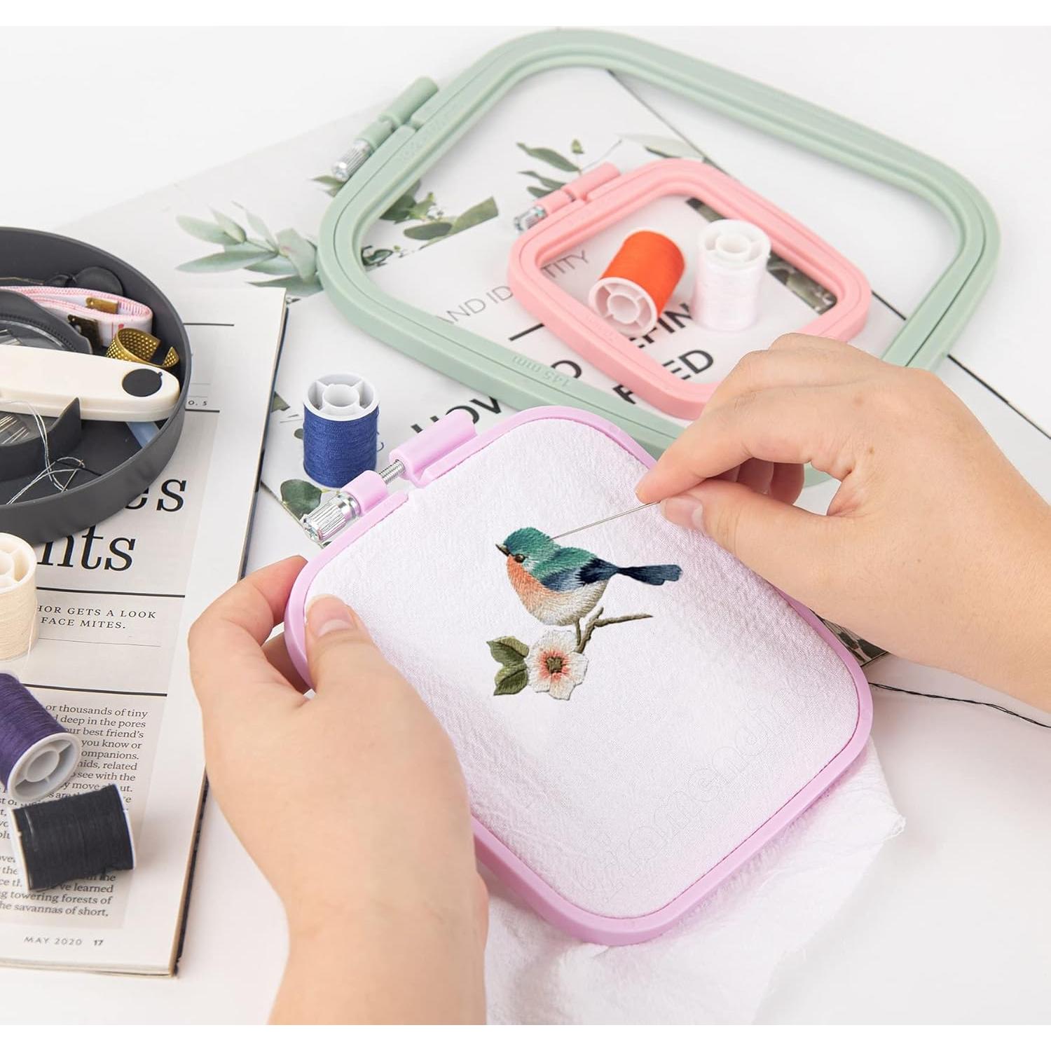 Aros de Bordado Cuadrados Framendino - Paquete de 4