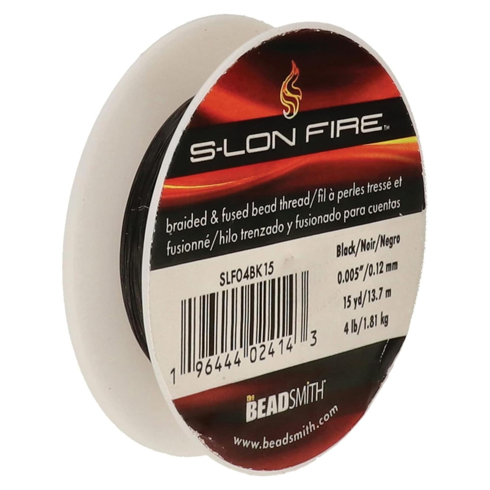 Hilo de cuentas S-Lon Fire The Beadsmith 4lb 15yds Negro