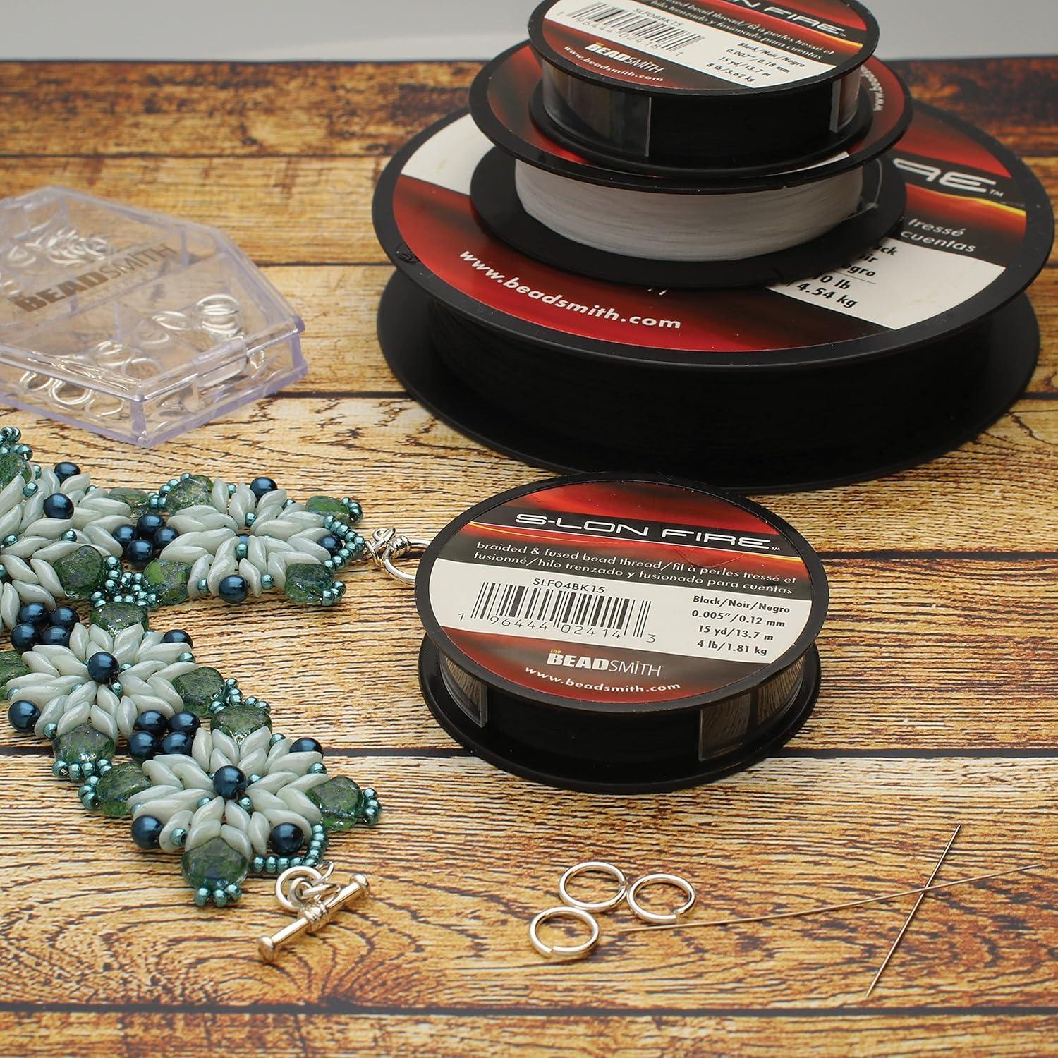 Hilo de cuentas S-Lon Fire The Beadsmith 4lb 15yds Negro