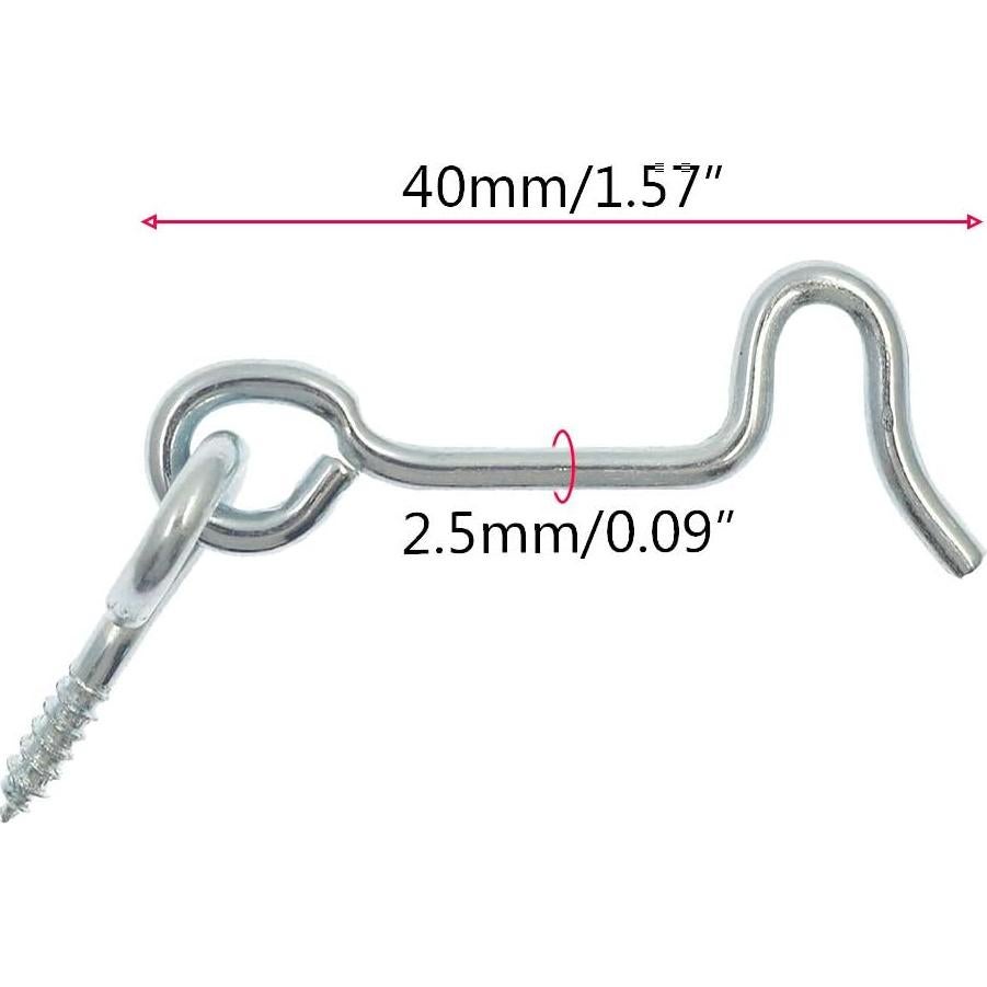 Gancho de Cabina Zorfeter 8 Pcs 40 mm Acero Galvanizado