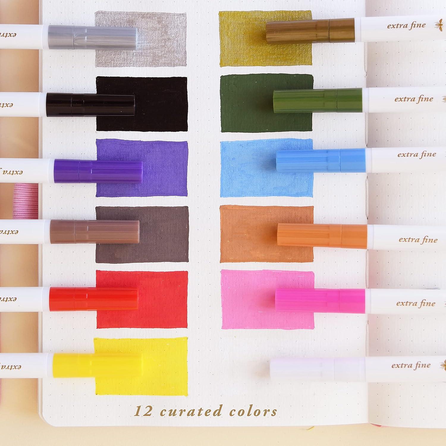 Marcadores de Pintura Acrílica Primrosia - 12 Colores Esenciales