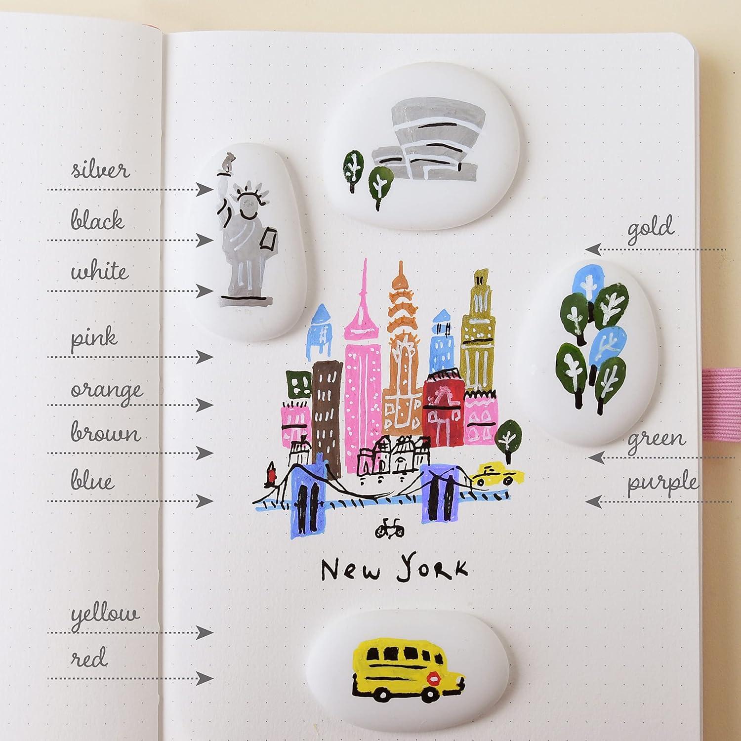 Marcadores de Pintura Acrílica Primrosia - 12 Colores Esenciales