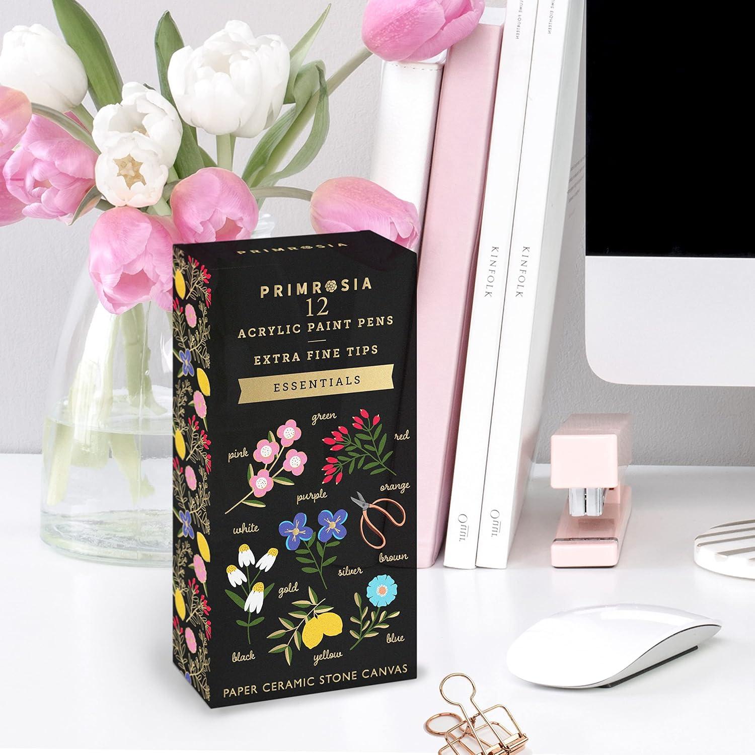 Marcadores de Pintura Acrílica Primrosia - 12 Colores Esenciales