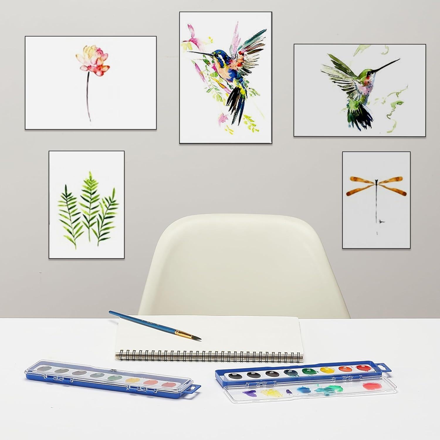 Acuarelas Lavables Mr. Pen, 2 Paquetes de 8 Colores con Pincel