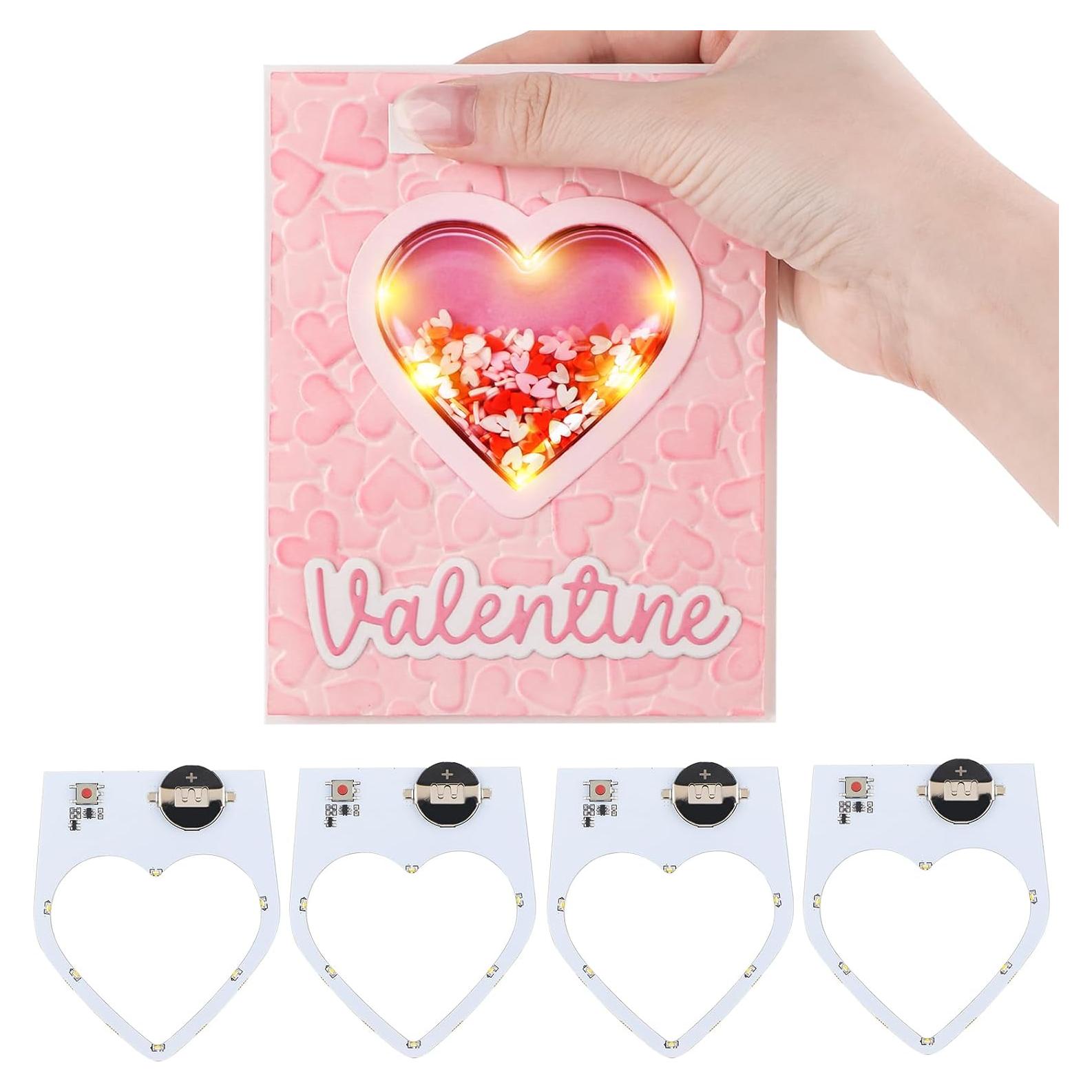 4 Unidades de Luz Corazón Briartw con LEDs Blancos Cálidos