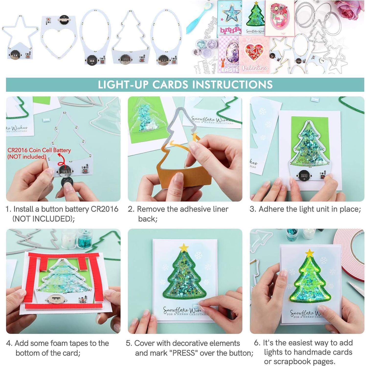 4 Unidades de Luz Corazón Briartw con LEDs Blancos Cálidos