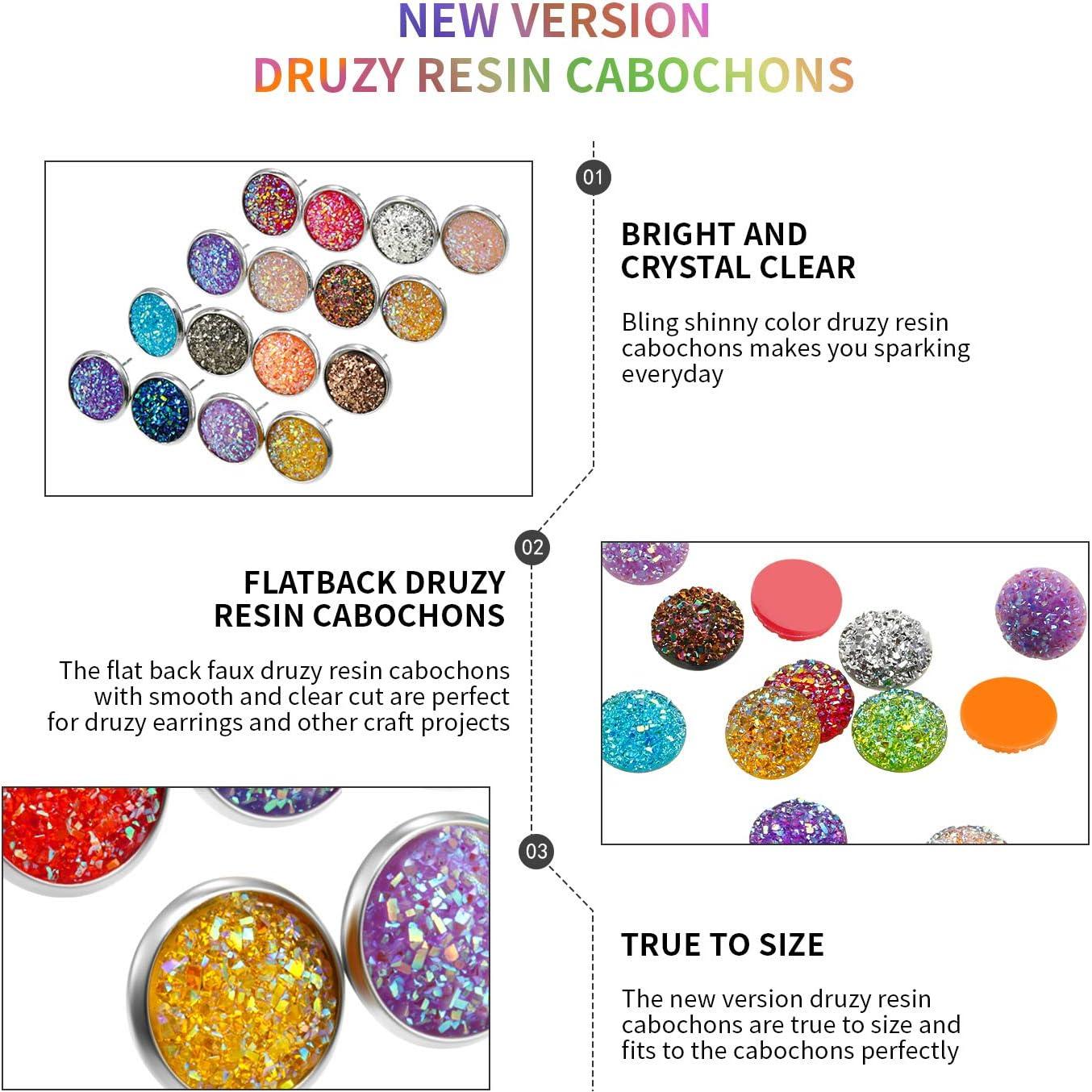 Kit de Joyería DIY Maitys 200 Pcs Cabochones Resina 8mm