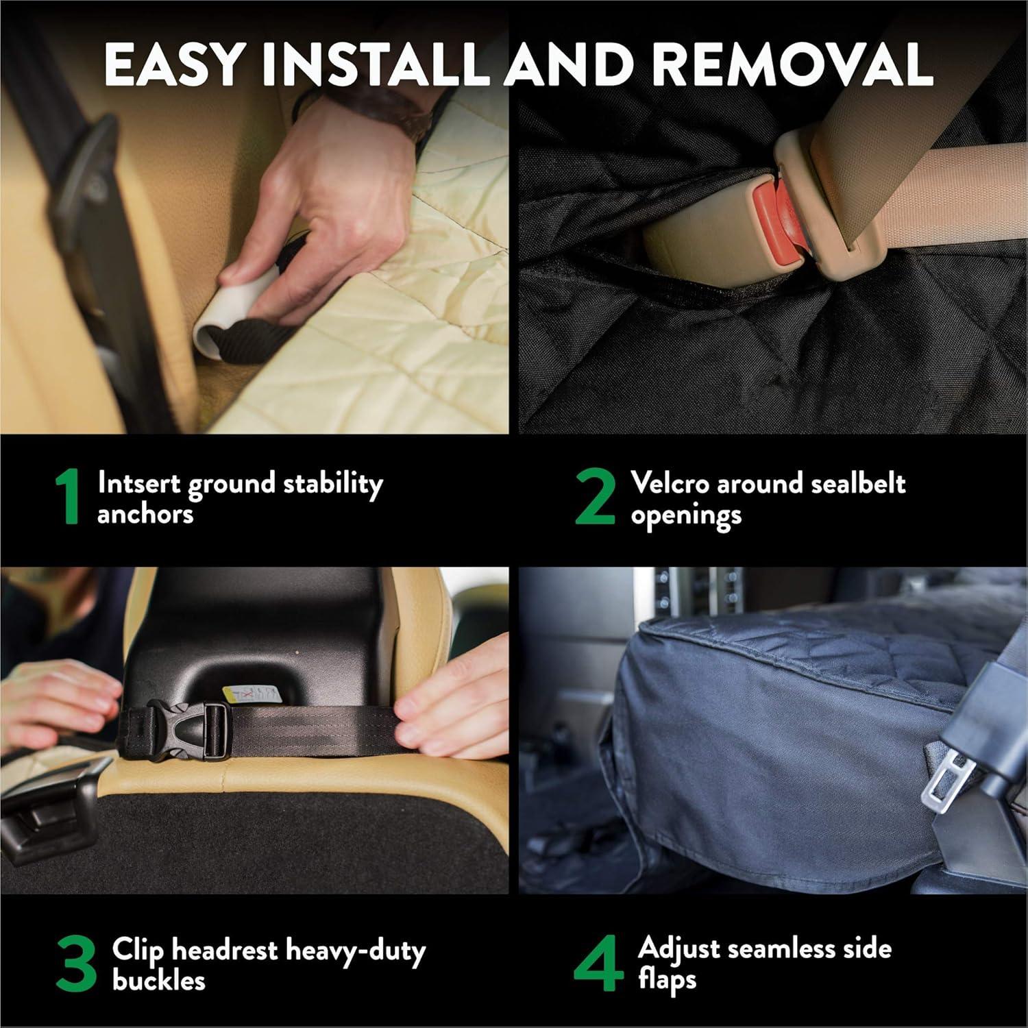 Protector de Asiento Trasero Plush Paws Pequeño Negro 127x152cm