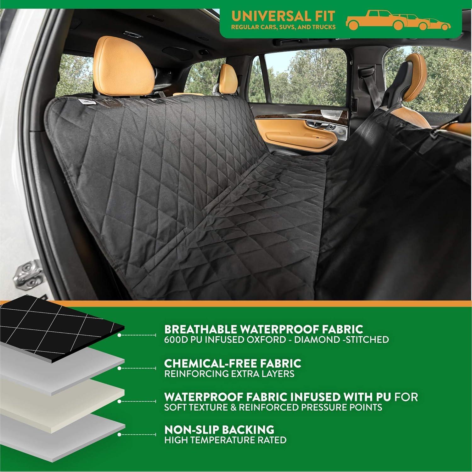 Protector de Asiento Trasero Plush Paws Pequeño Negro 127x152cm