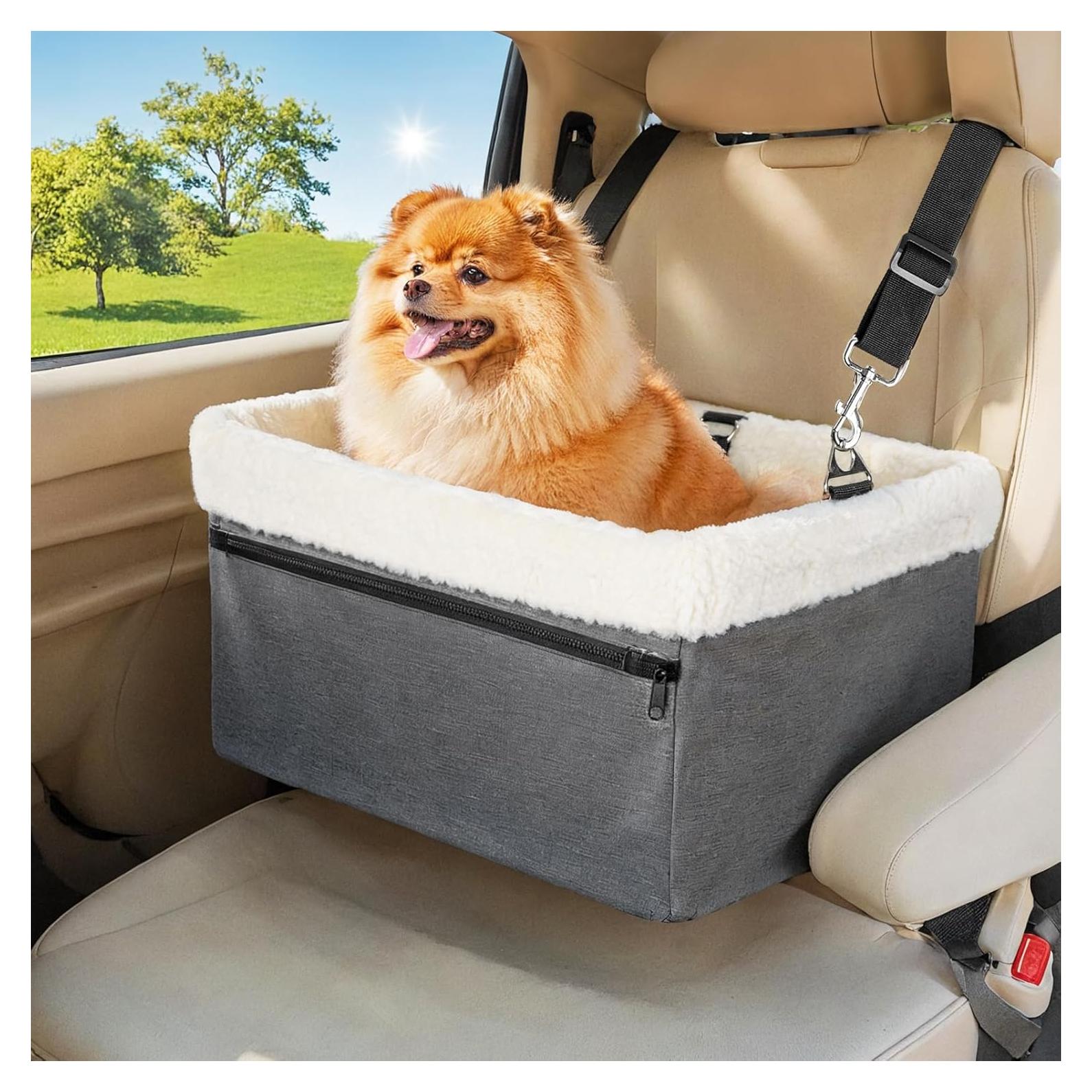 Asiento Elevado para Perros y Gatos Pequeños UNICITII Gris