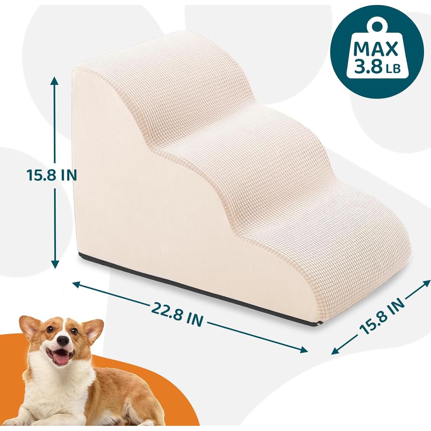 Escalones para Perros Vhaso Beige 3 Escalones 40.64 cm