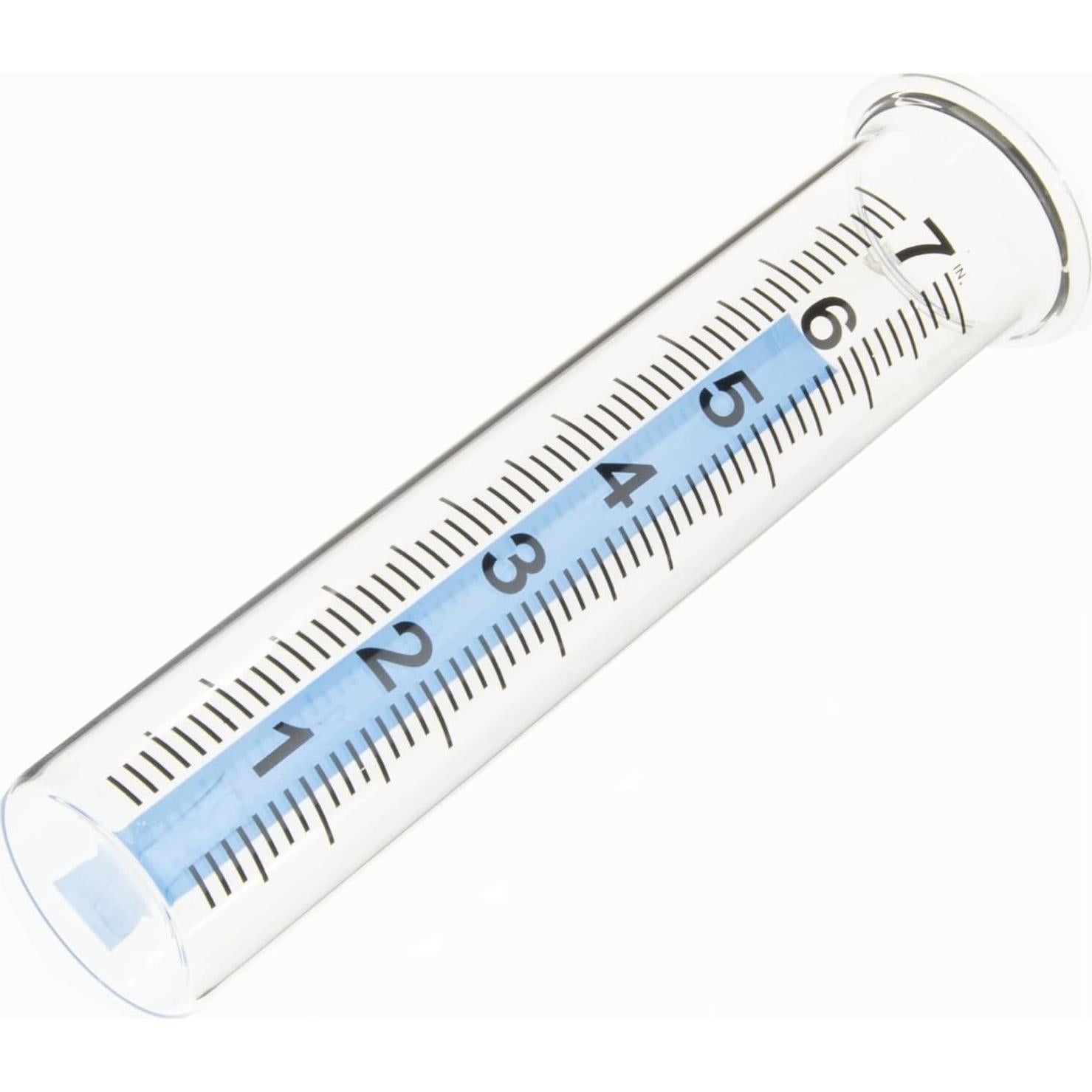 Medidor de Lluvia de Vidrio Mateda 7" (17.78 cm) con Tapa