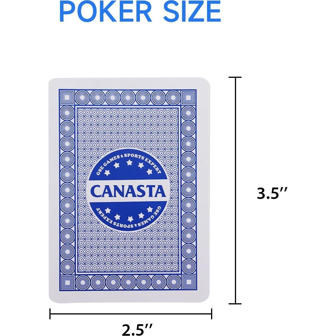 Juego de Canasta GSE - 2 Barajas Azules con Reglas