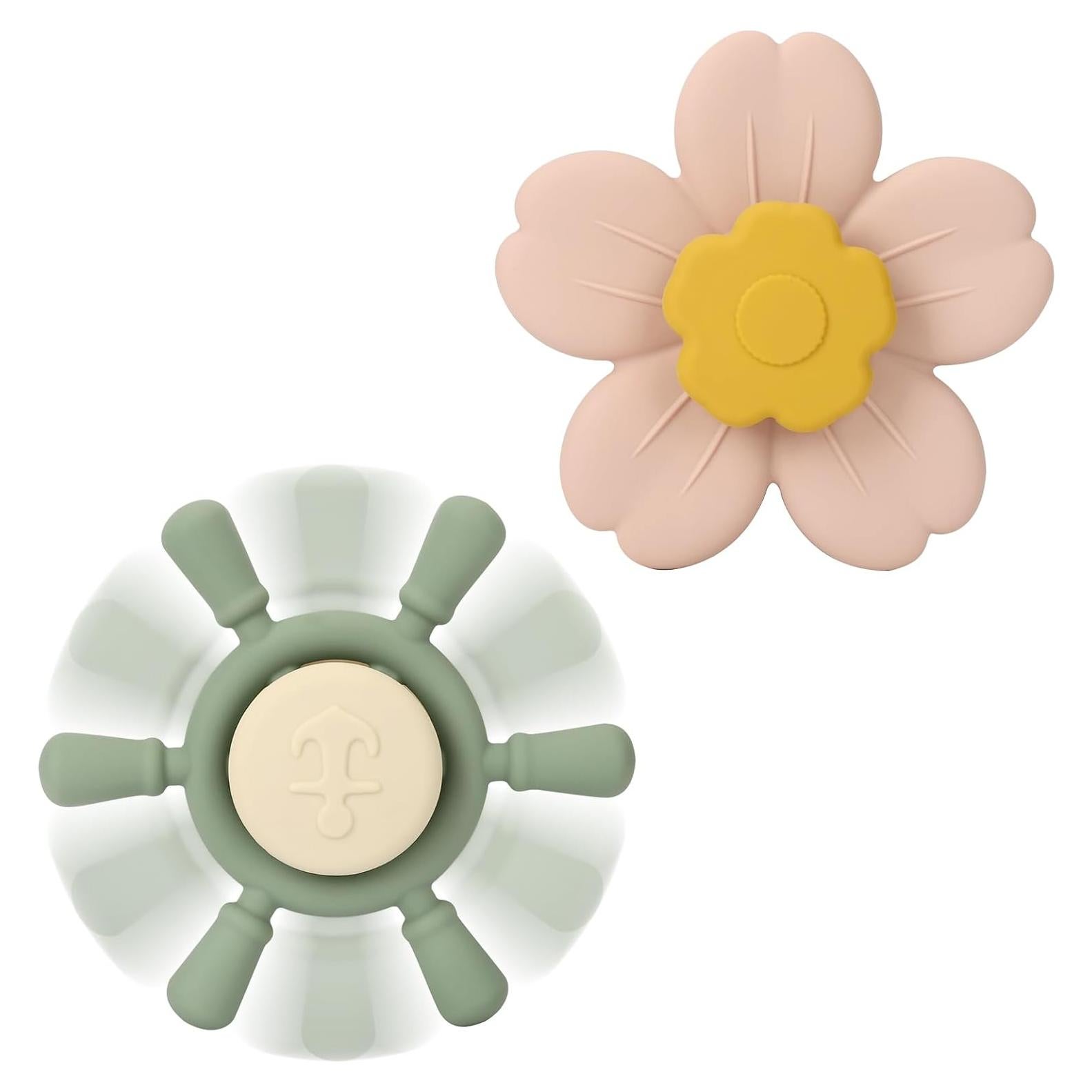 Juguete Spinner de Ventosa de Silicona Socub - Salvia/Rosa
