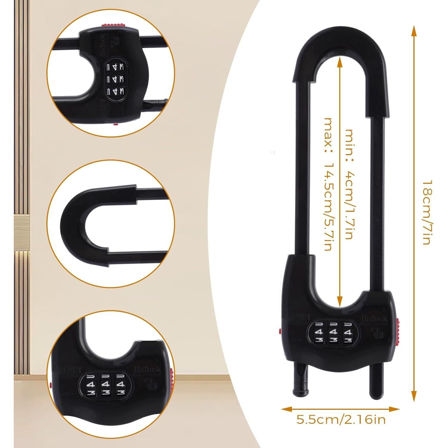 Cerraduras Deslizantes para Gabinetes xuanxi star - 4 Piezas Negro