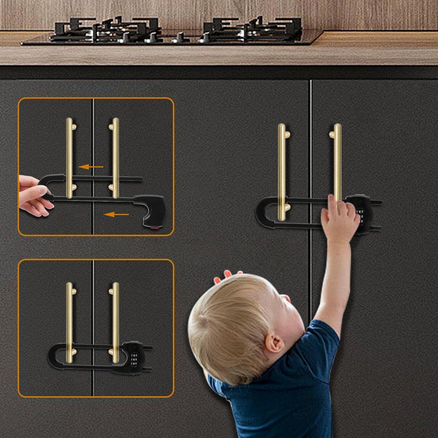 Cerraduras Deslizantes para Gabinetes xuanxi star - 4 Piezas Negro