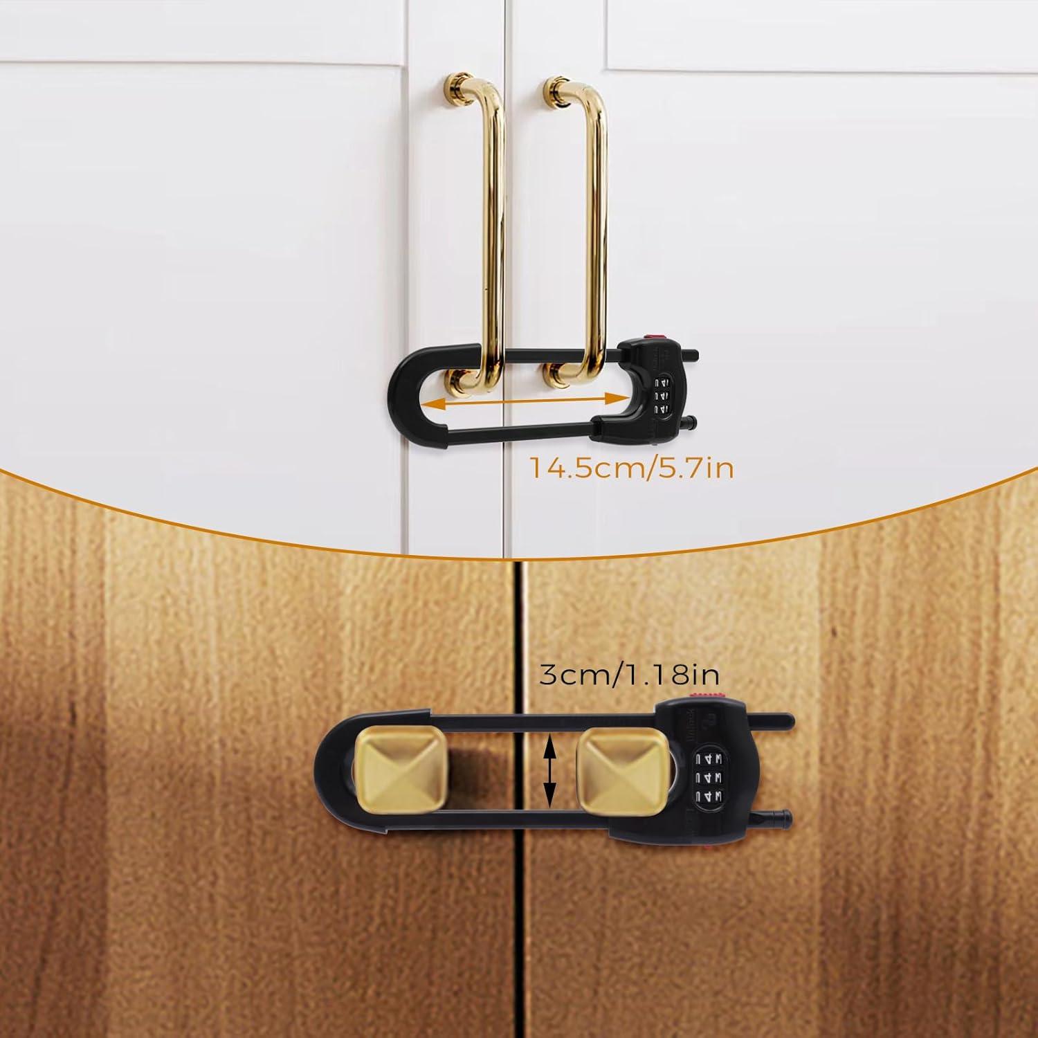 Cerraduras Deslizantes para Gabinetes xuanxi star - 4 Piezas Negro