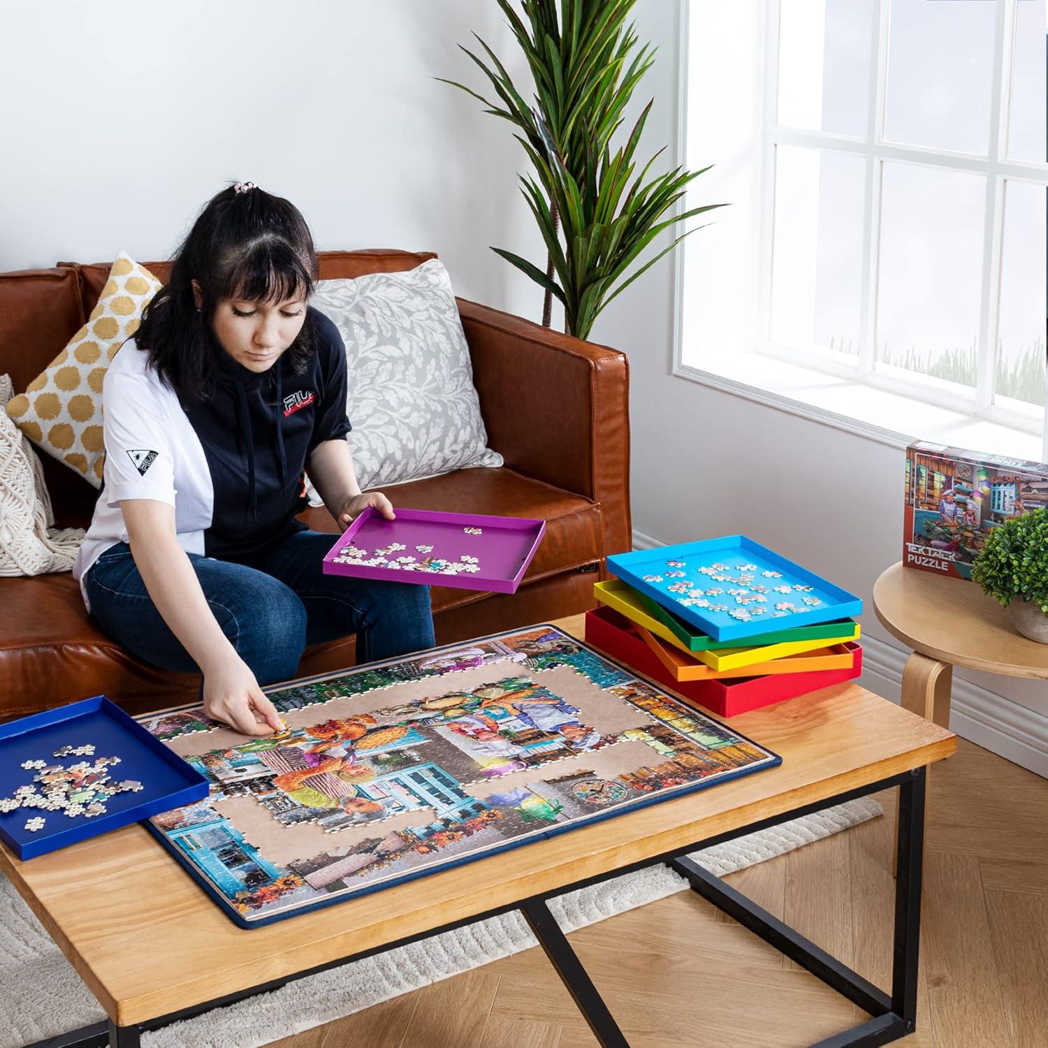 Tablero de Rompecabezas Tektalk Portátil 77.8x53 cm - Caqui