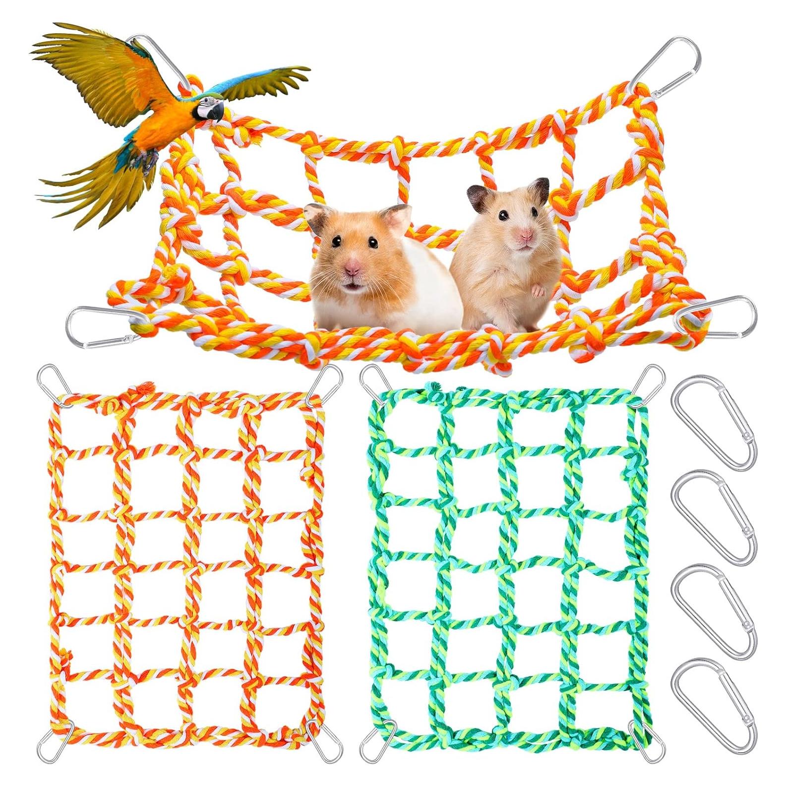 Red de Cuerda para Escalar Mascotas Weewooday 28x20cm Multicolor