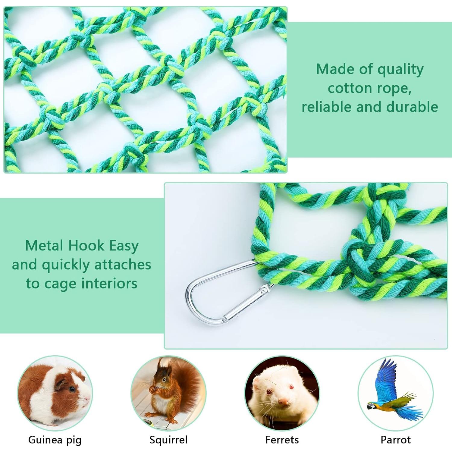 Red de Cuerda para Escalar Mascotas Weewooday 28x20cm Multicolor