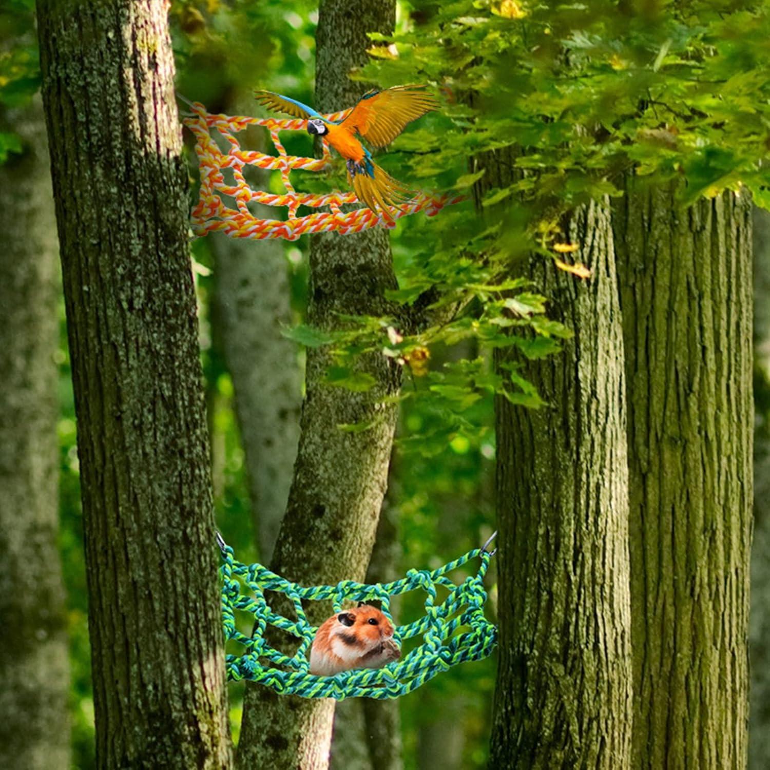 Red de Cuerda para Escalar Mascotas Weewooday 28x20cm Multicolor