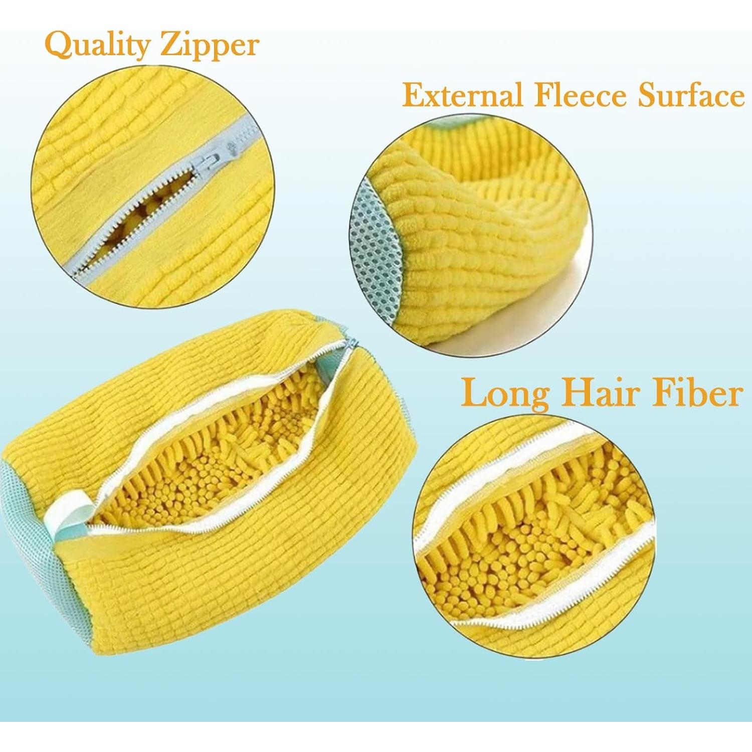 Bolsa de Lavado de Zapatos FOYOUHA Amarillo 2 Pcs Reutilizable