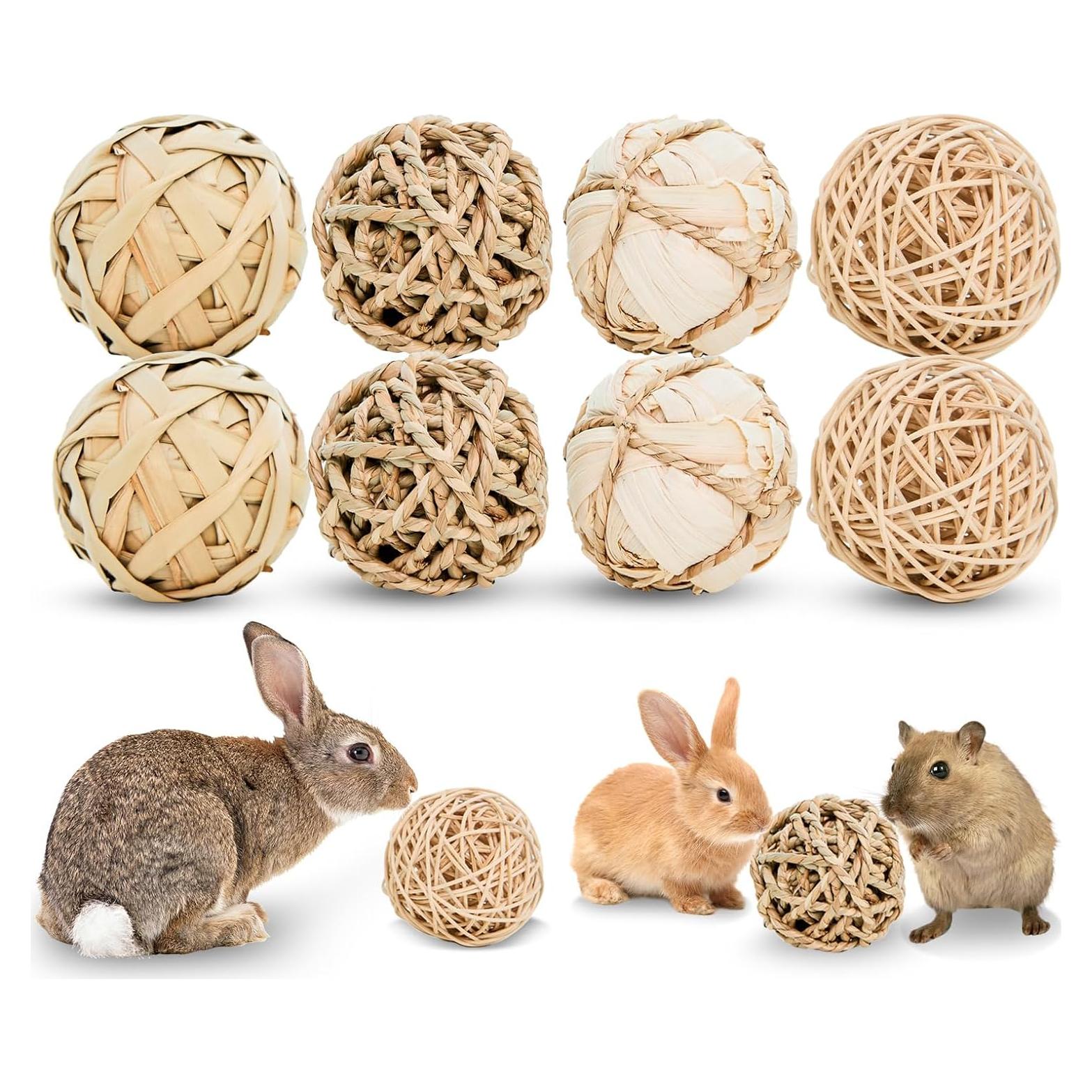 Paquete de 8 Juguetes Masticables Jorewood para Mascotas Pequeñas