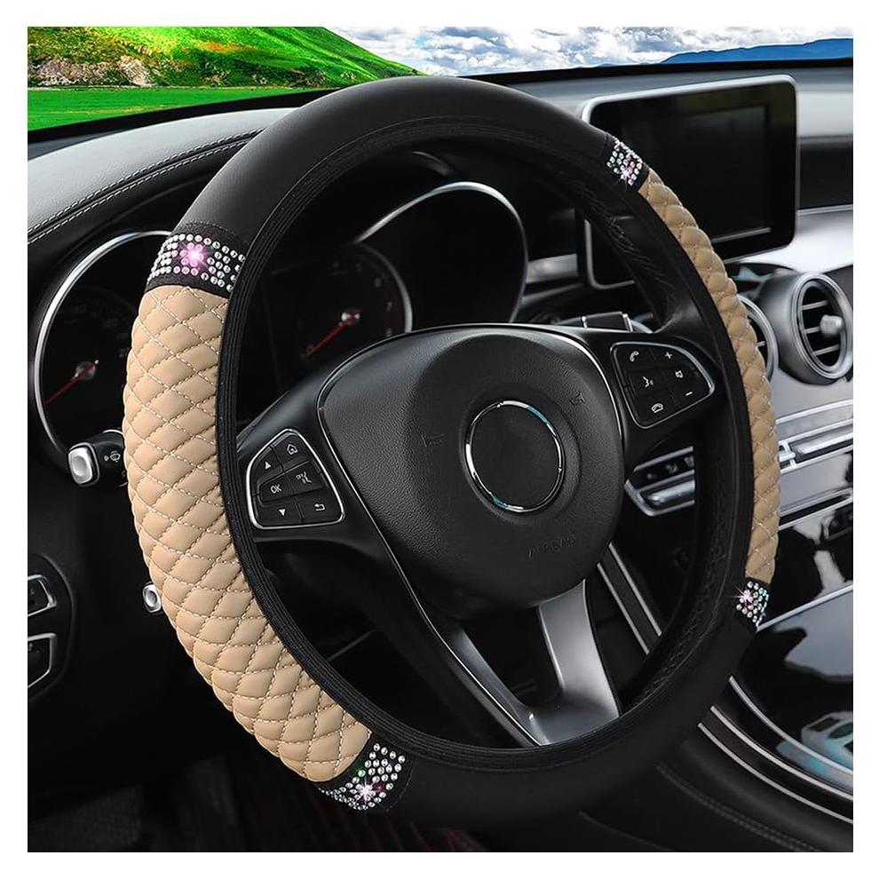 Cubierta de Volante Osilly Beige 37-38 cm Cuero Suave Brillante