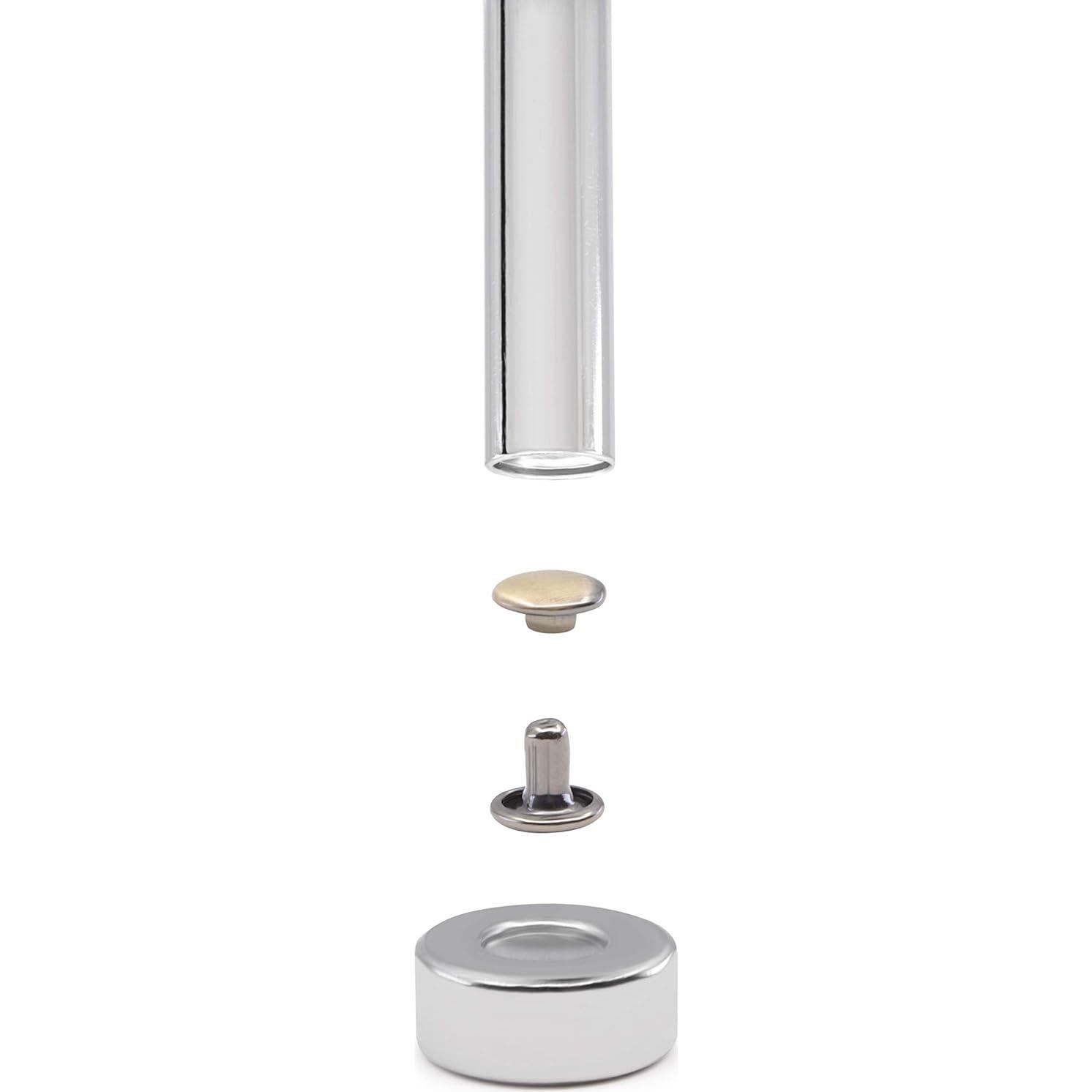 Remaches Doble Tapón Gunmetal Dritz con Herramientas 136g