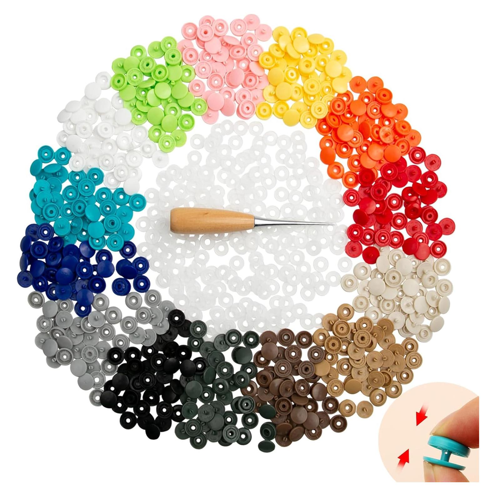 Kit de Botones de Plástico GTAAOY T5 140 Sets 14 Colores