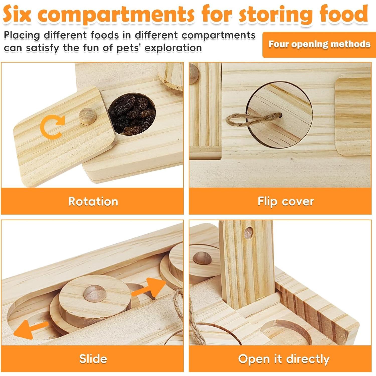 Juguete de Forrajeo para Conejillos de Indias PINVNBY 17.5x13.5cm