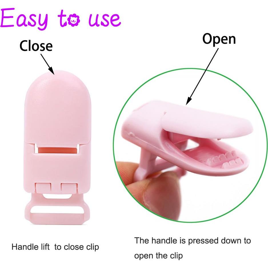 15 Clips de Chupete de Plástico Coloridos para Bebés - DIY