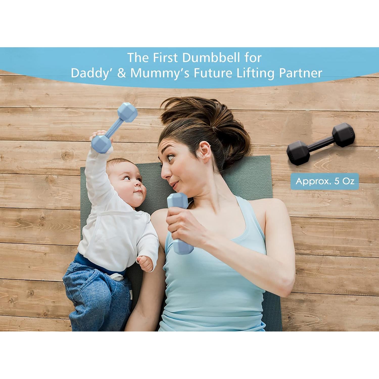 Juguete de Mancuerna para Bebés Giftty - Sonajero de Silicona Negro