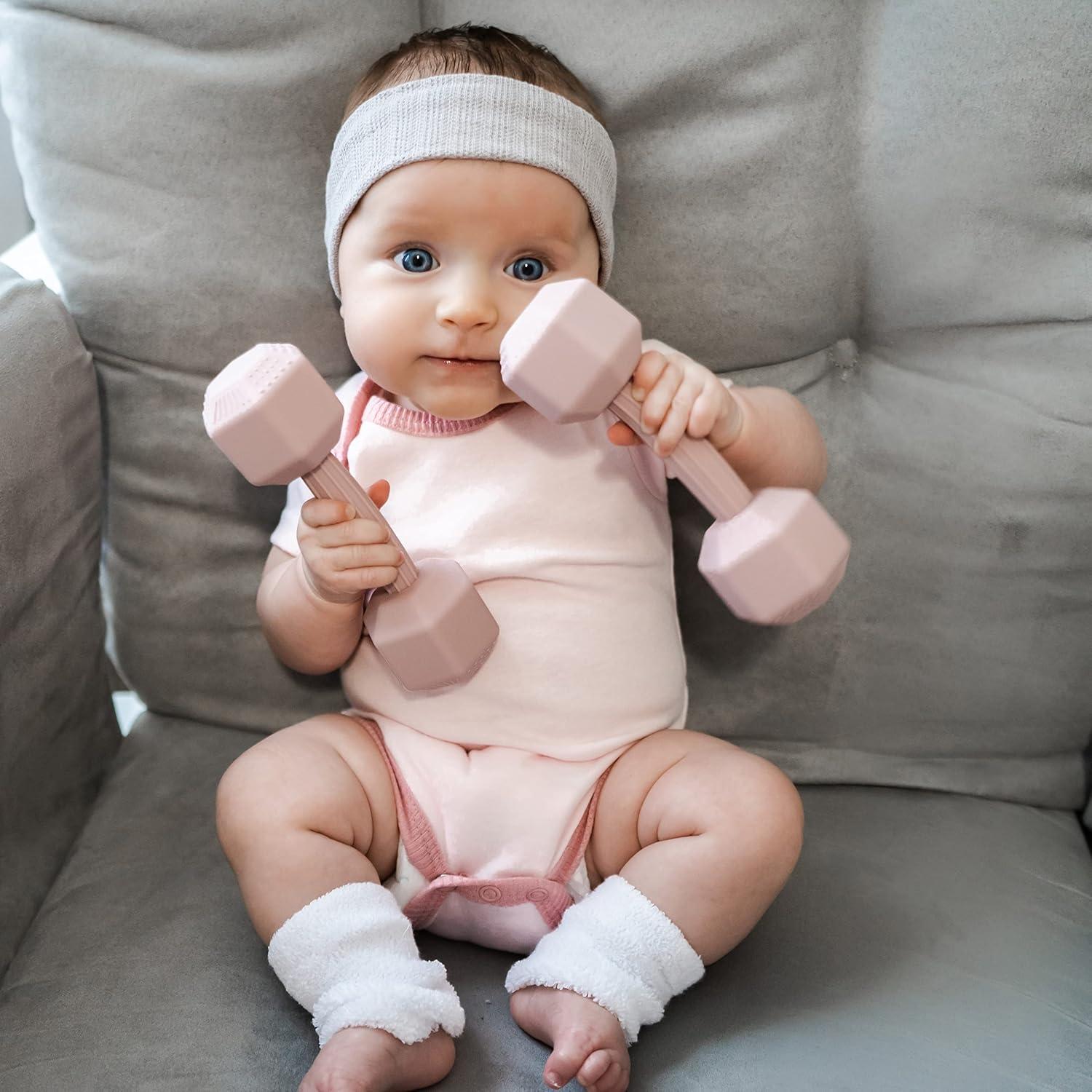 Juguete de Mancuerna para Bebés Giftty - Sonajero de Silicona Negro