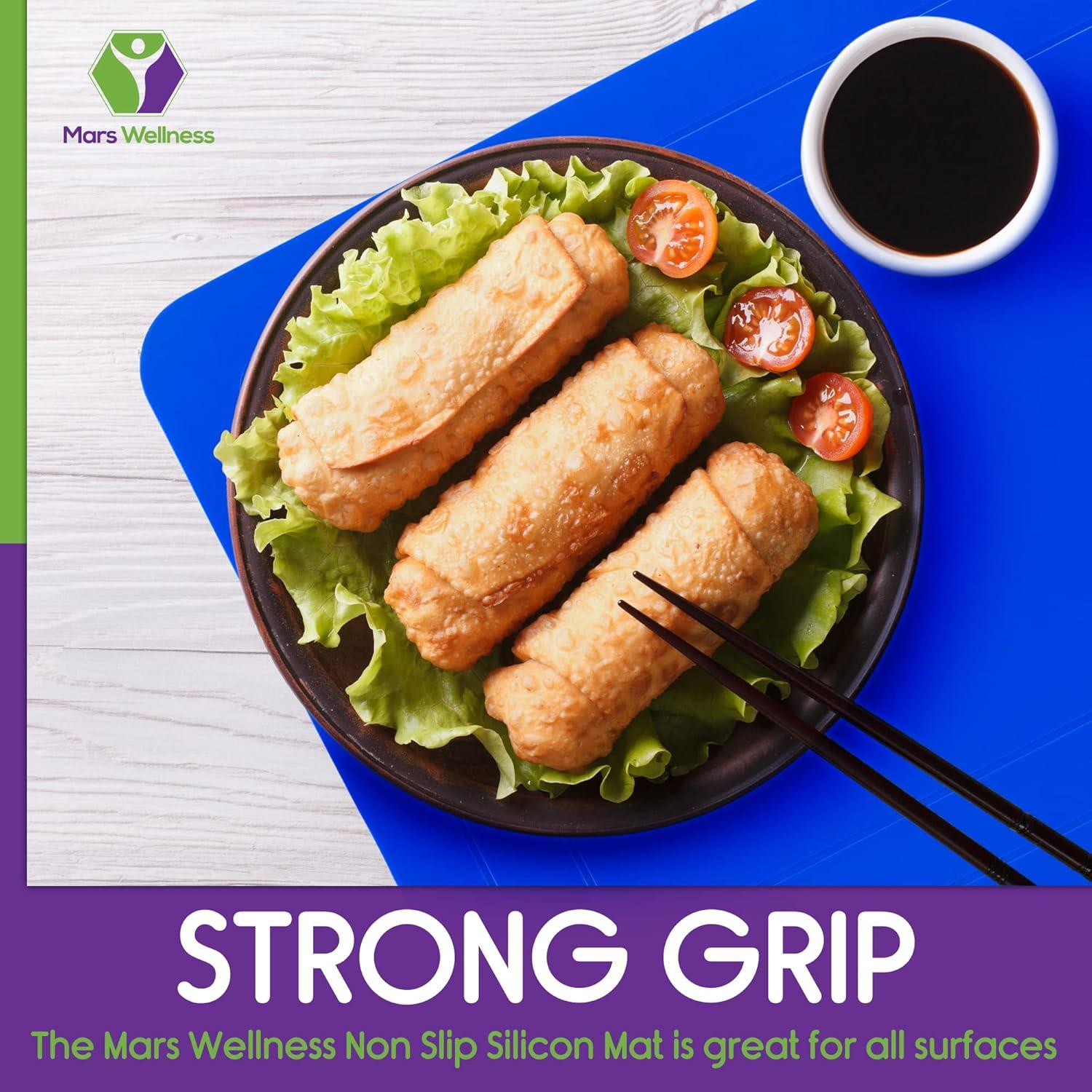 Alfombrilla Antideslizante de Silicona Mars Wellness 24.89x17.78cm Azul