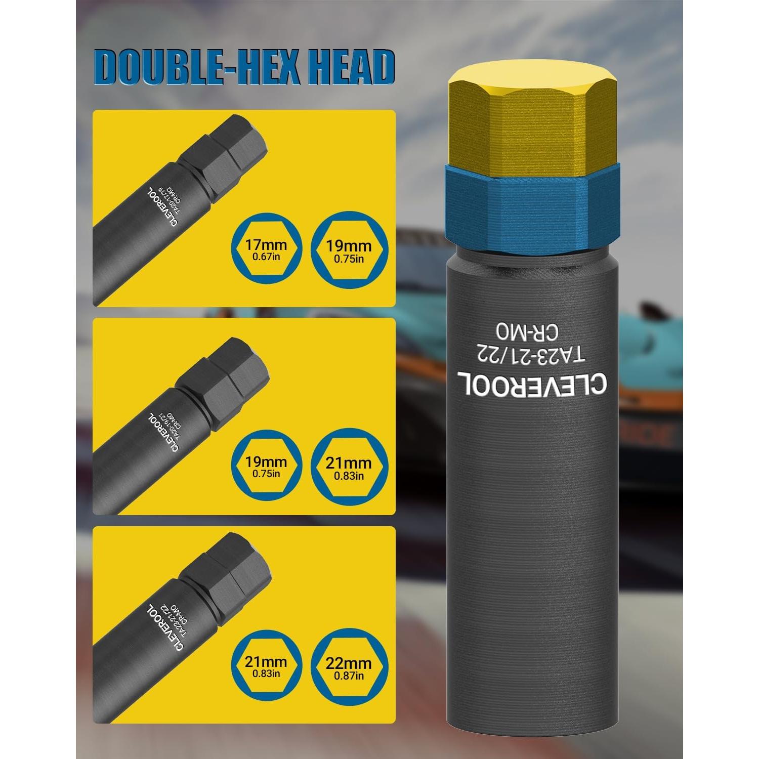 Llave de Tuerca de Spline CLEVEROOL 10 TA23-21/22 21mm 22mm