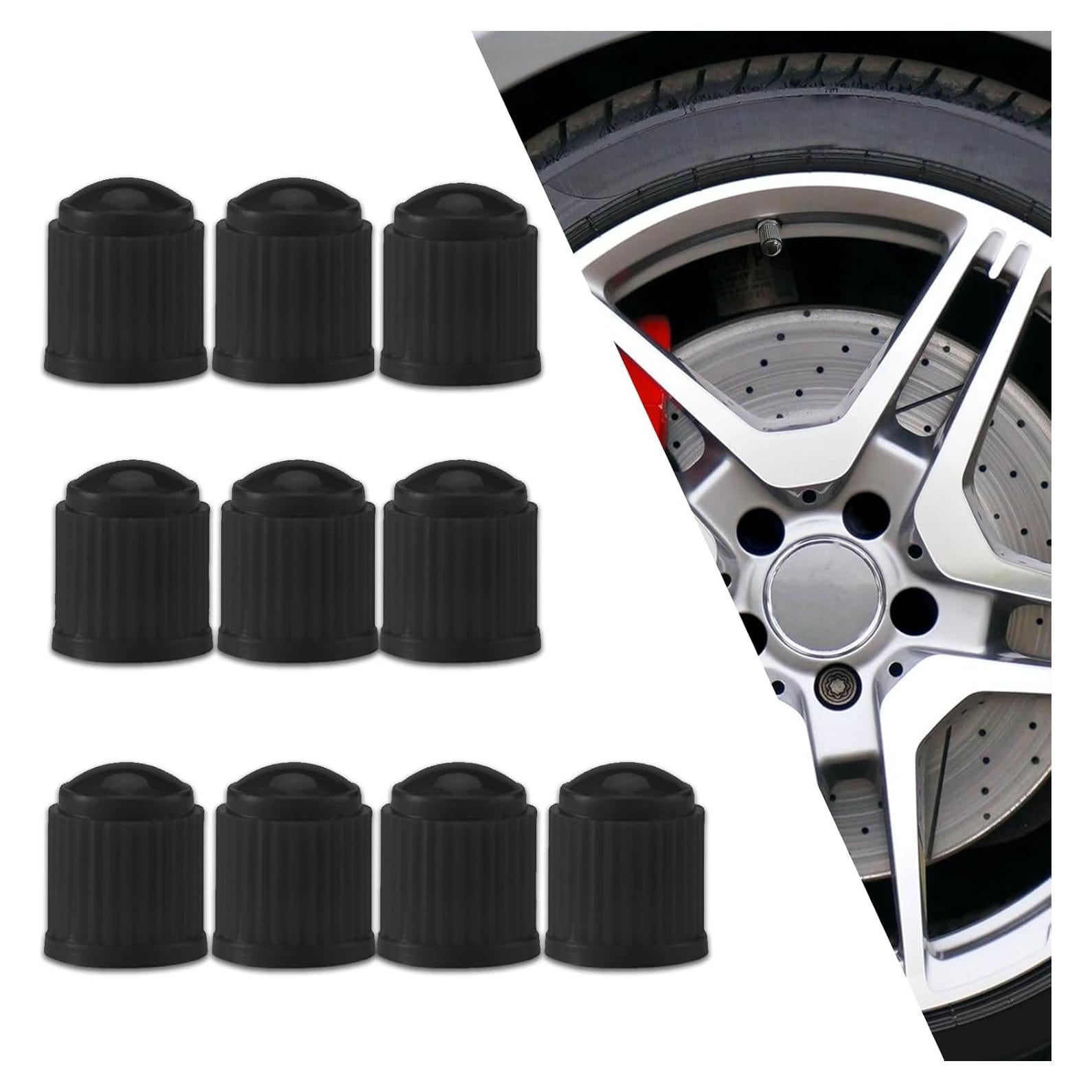 Tapas de Válvula de Neumático Piburth - 30 Piezas, Negro