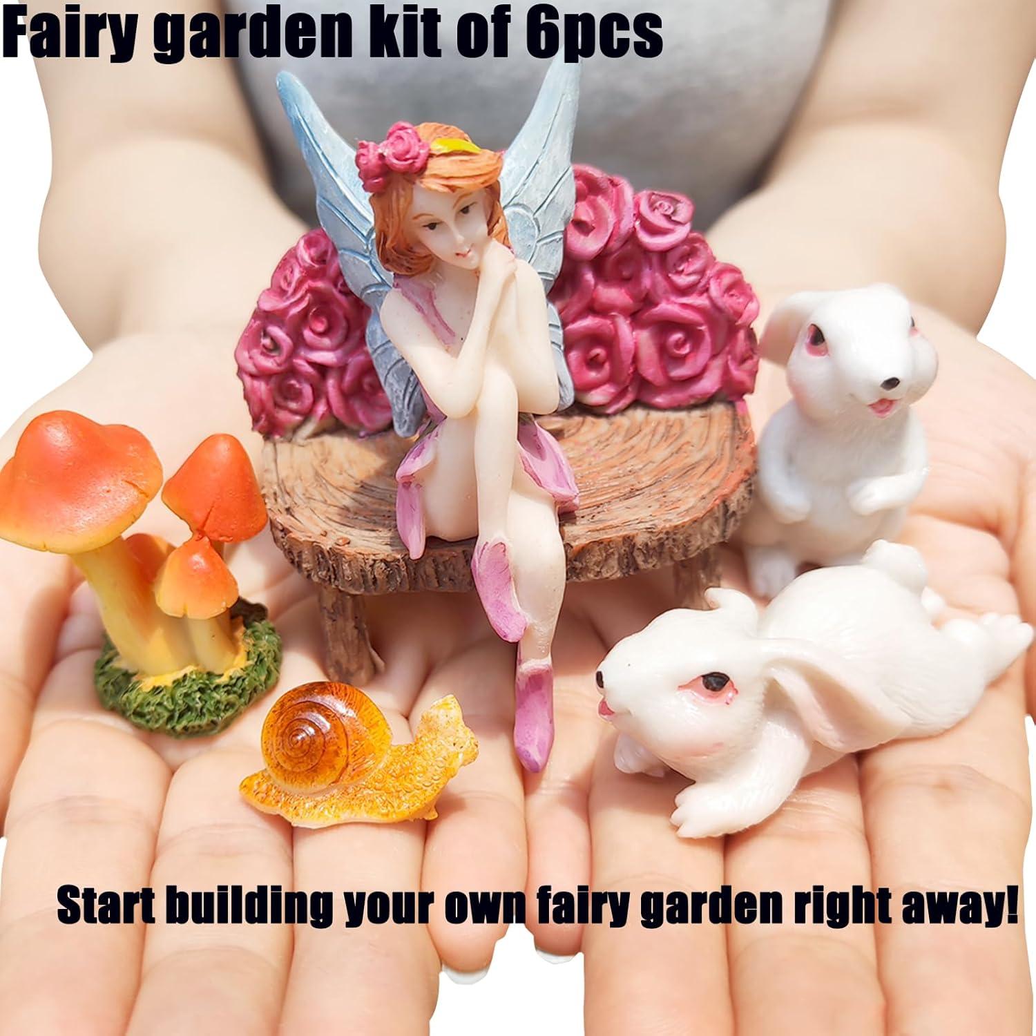 Kit de Jardín de Hadas HONEYSHOW - 6 Figuras Decorativas