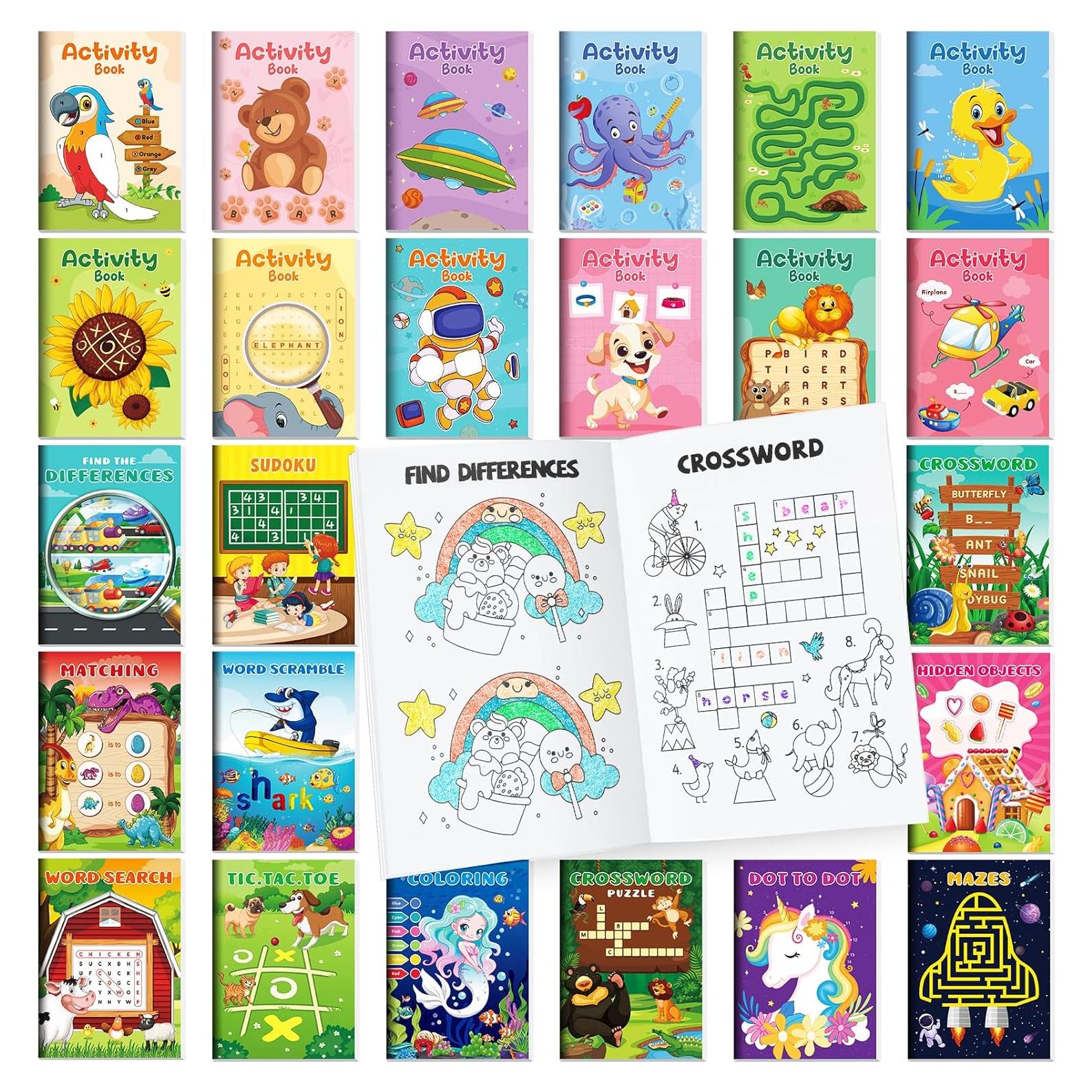 BenLouis 24 Mini Libros de Actividades para Niños 4-12 Años