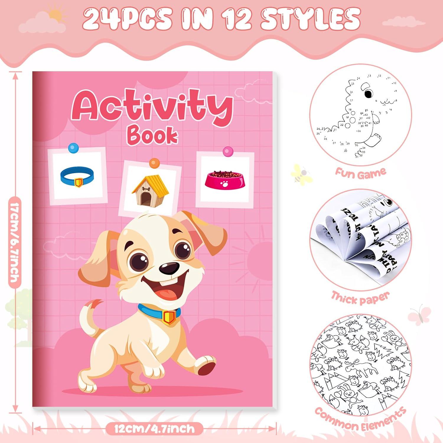 BenLouis 24 Mini Libros de Actividades para Niños 4-12 Años