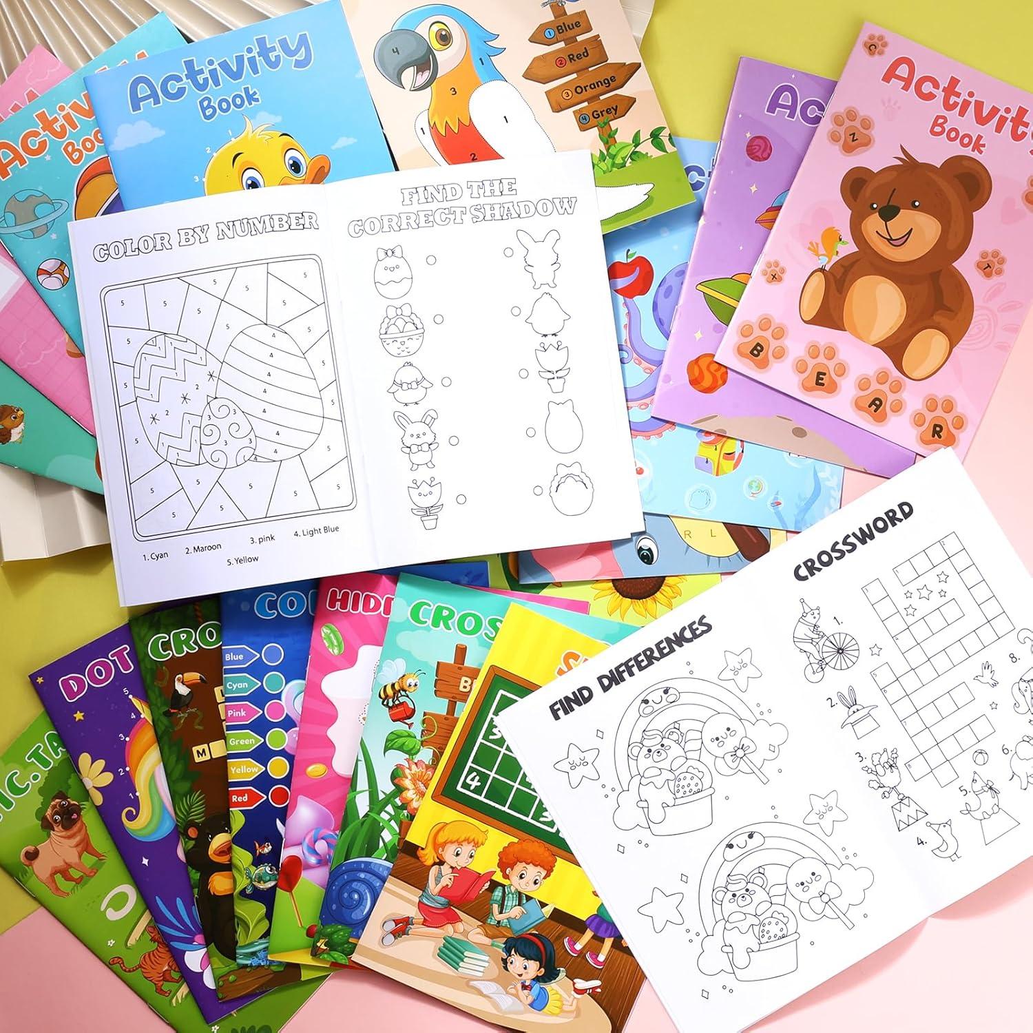 BenLouis 24 Mini Libros de Actividades para Niños 4-12 Años