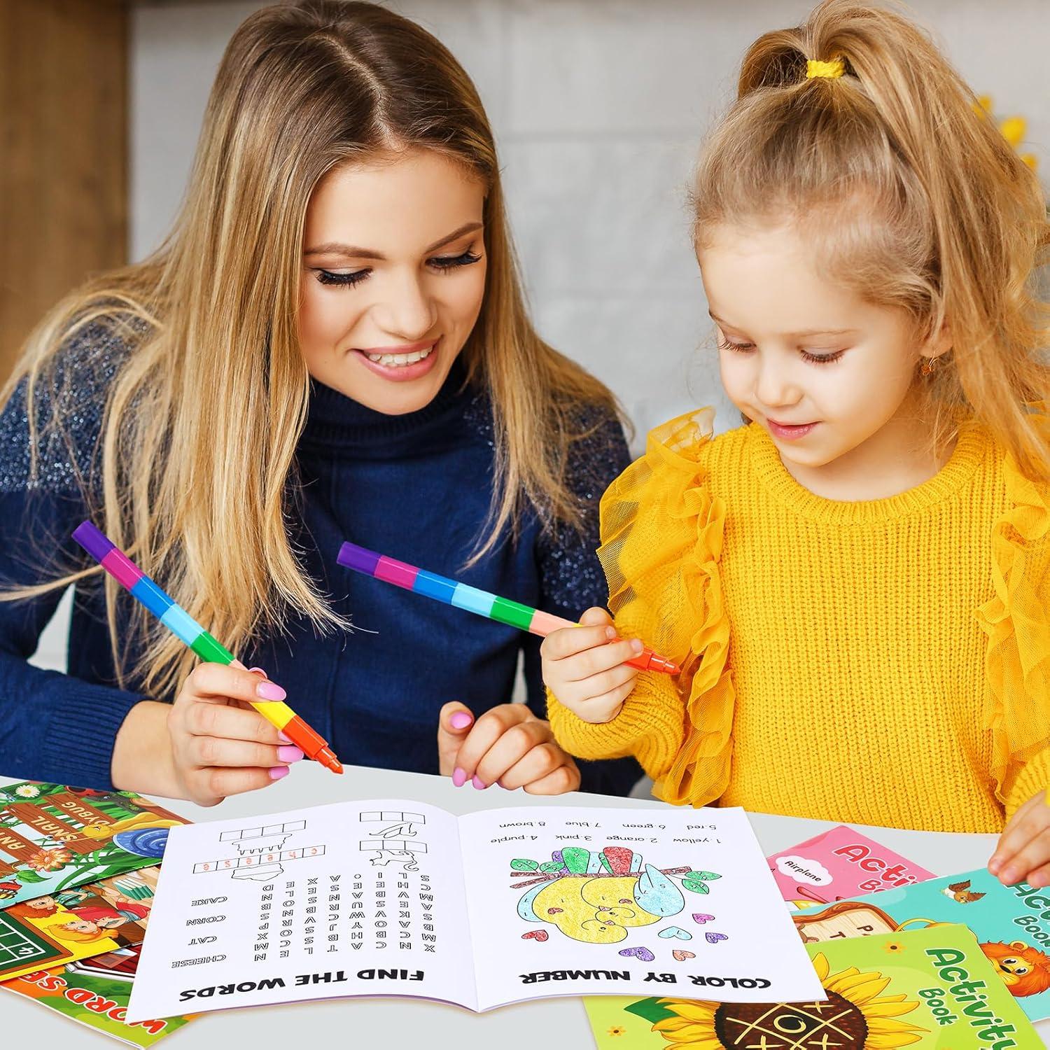 BenLouis 24 Mini Libros de Actividades para Niños 4-12 Años