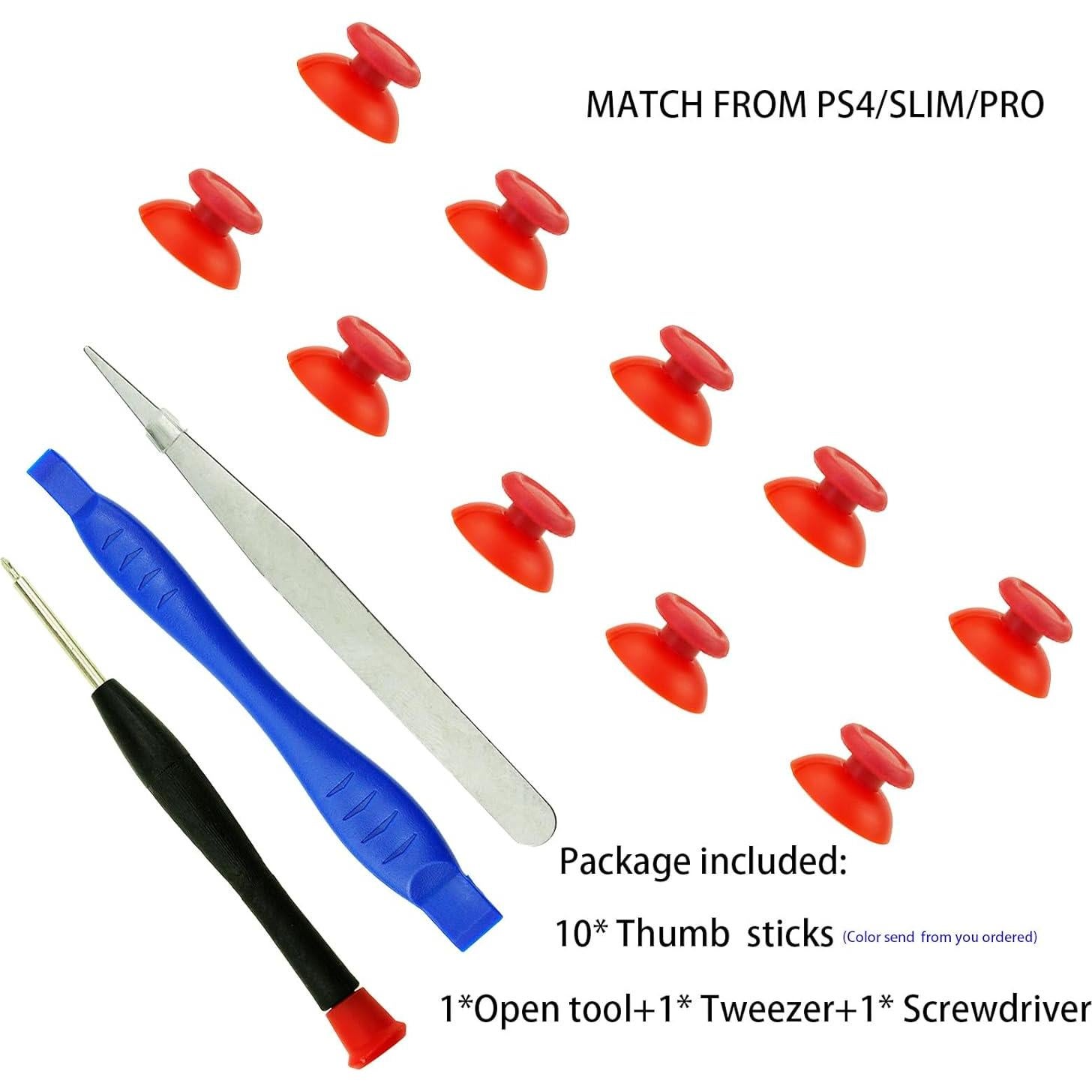 10 Palancas Analógicas Reemplazo PS4 Slim Pro + Herramientas