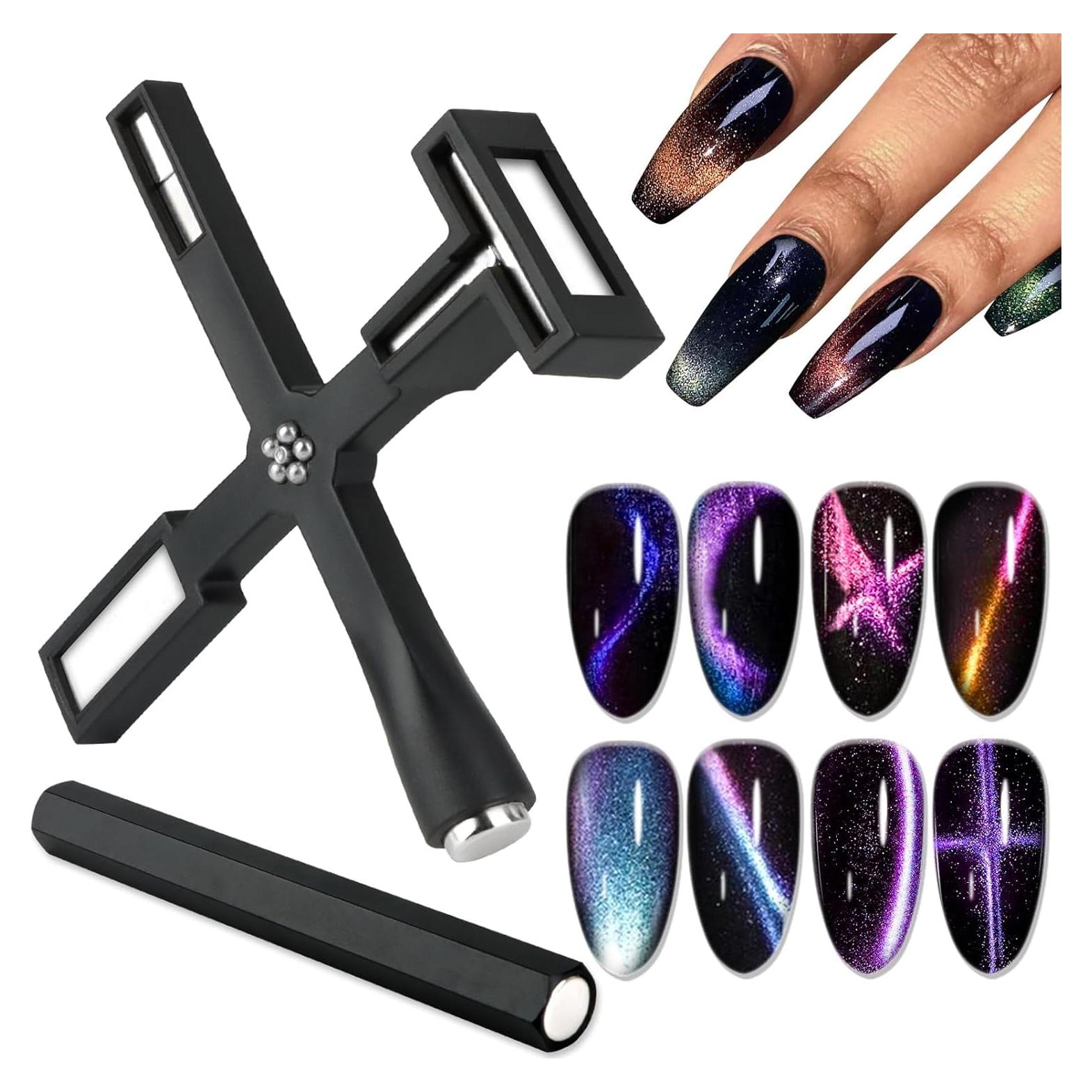 Herramientas de Imán para Uñas EBANKU 5 en 1 Doble Cara