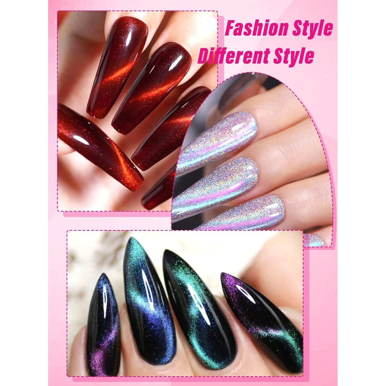 Herramientas de Imán para Uñas EBANKU 5 en 1 Doble Cara