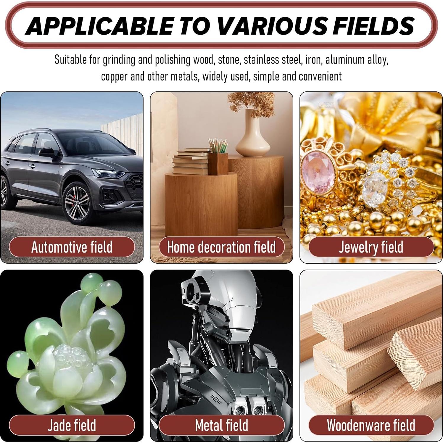 Cinta de Lijado 15mm Abluming 5PCS Granos 60-600 para Lijadora