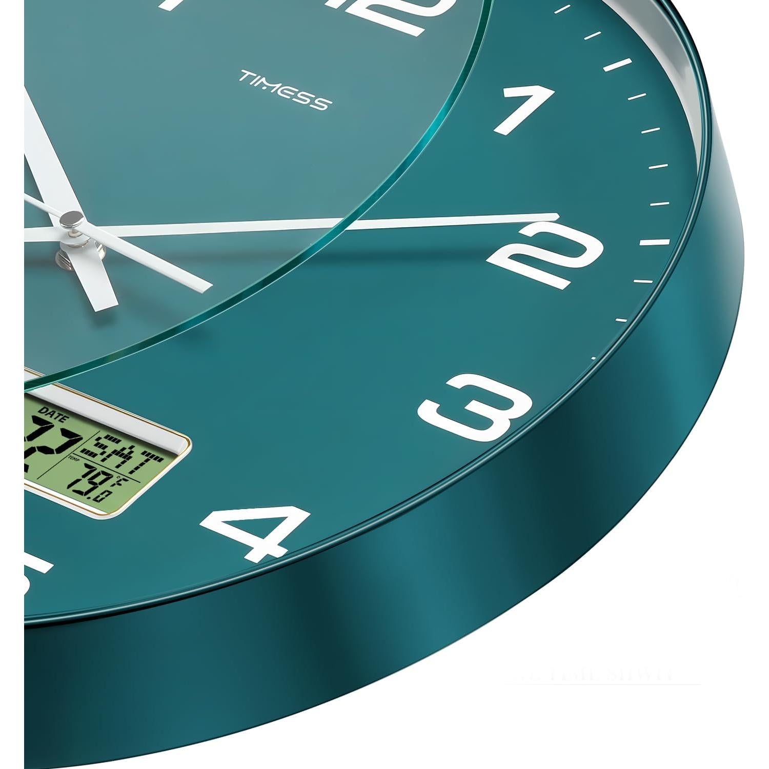Reloj de Pared TIMESS 25,4 cm Silencioso con Calendario