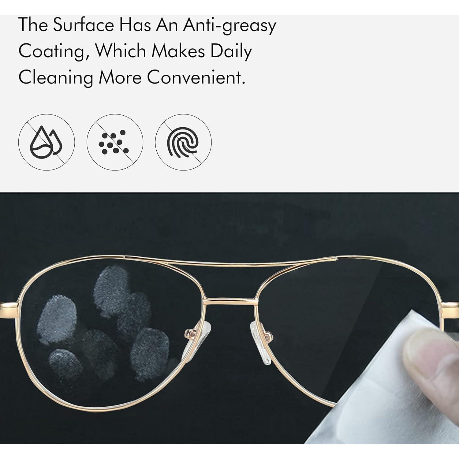 Gafas de bloqueo de luz azul Zenottic aviador metal oro