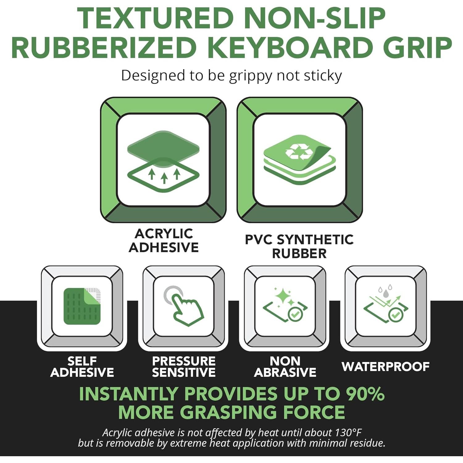 Dragon Grips Keyboard Grips 35 Pcs Clear Grip Tape Rubber Stickers for Mechanical Keyboards Backlit Keycaps Gaming Controller Rubberized Mouse Grip Tape for Razer & Logitech